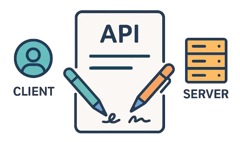 Client and server signing an API contract