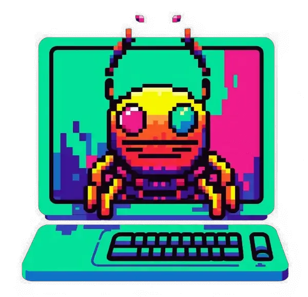 A bug is getting out of a monitor